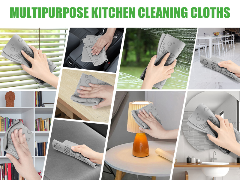 TIVERAIN 4 Pack Damp Clean Duster Towel Streakless Cloths