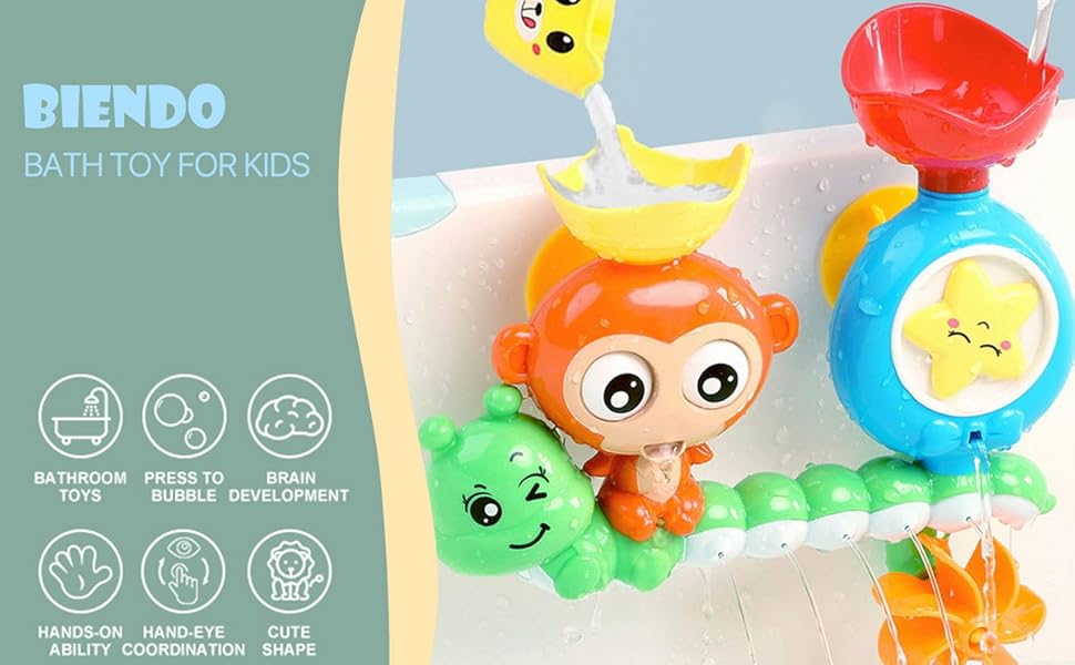 Leuik Bath Toys for Toddlers Age 1 2 3 Year Old, Toddler Bath Tub Toys