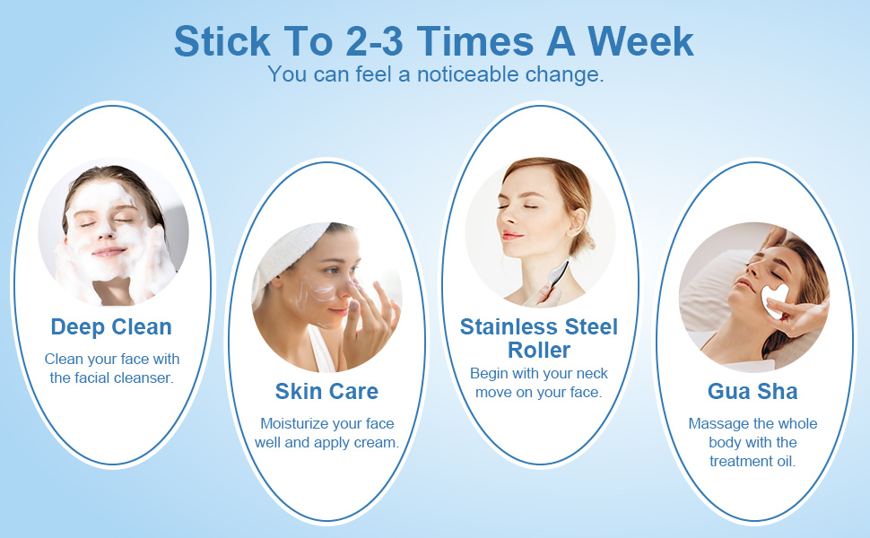 gua sha stainless steel face roller skin care