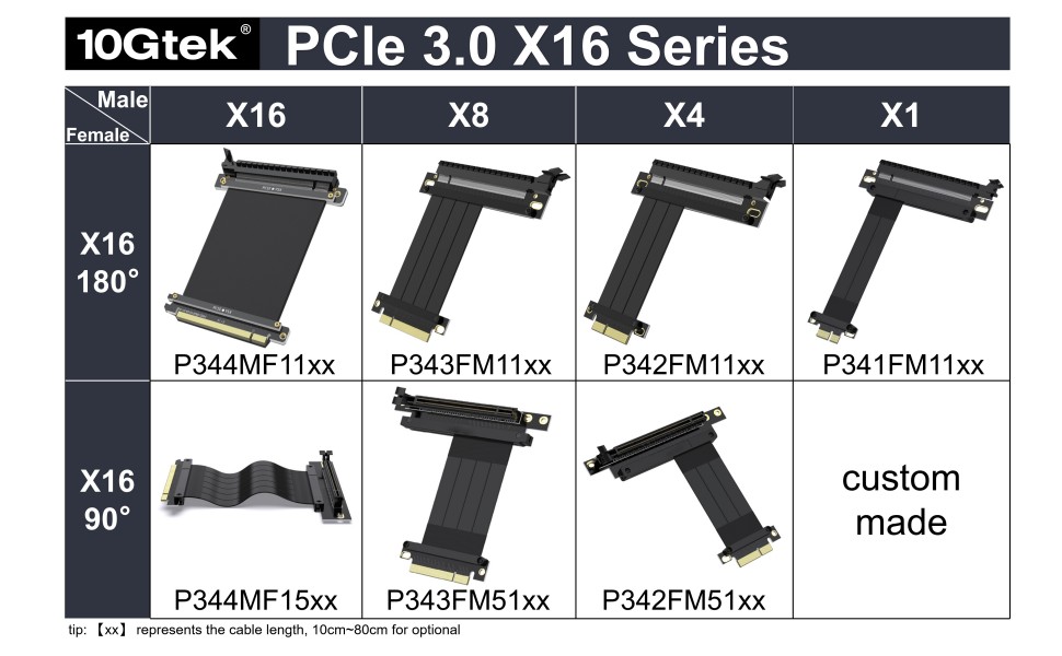 X16 PCIE 3.0 Extension Cable