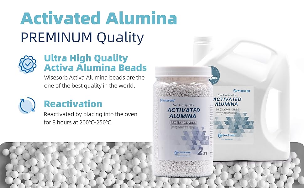 Wisesorb 2 LBS Activated Alumina, Alumina Desiccant, Reusable Desiccant