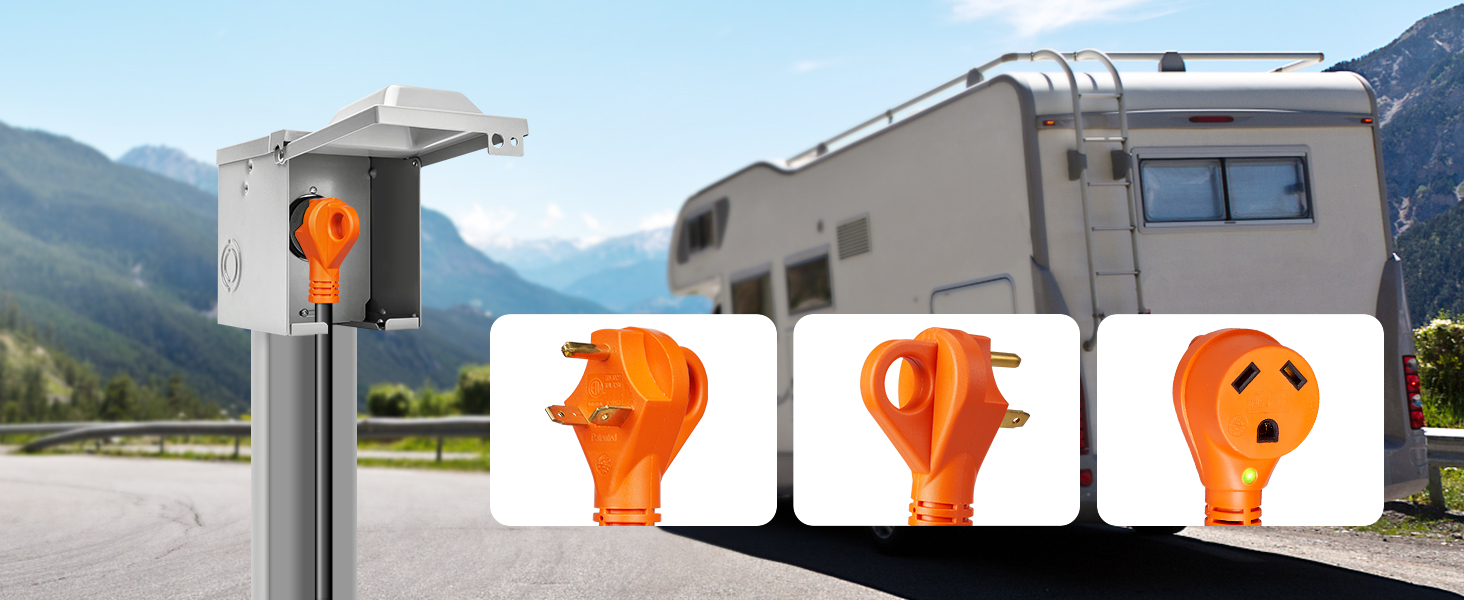 VEVOR 30 Amp RV Extension Cord, 50 ft, Heavy Duty STW 10/3