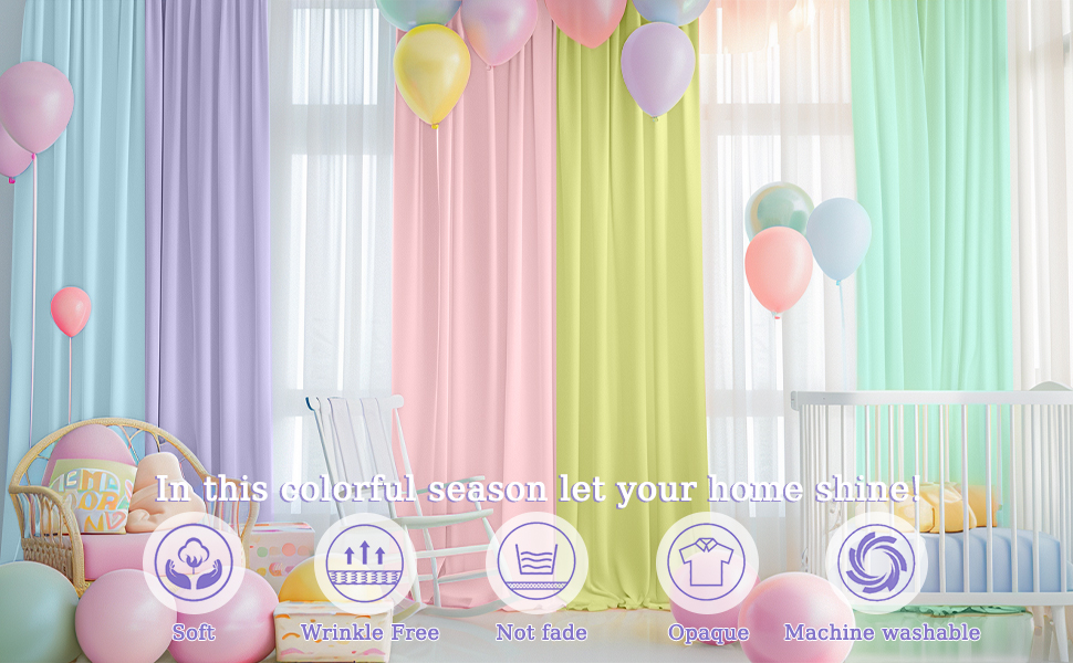 Pastel Rainbow Backdrop Curtains