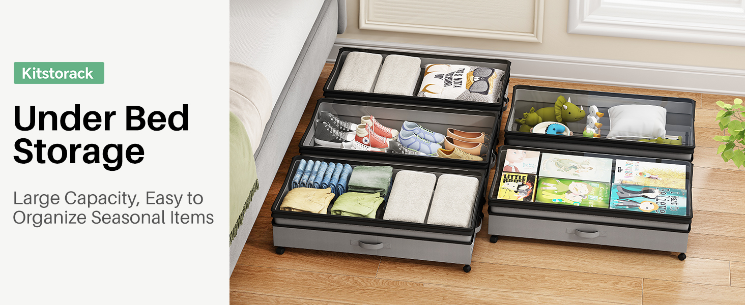 Hight-adjustable Under Bed Storage