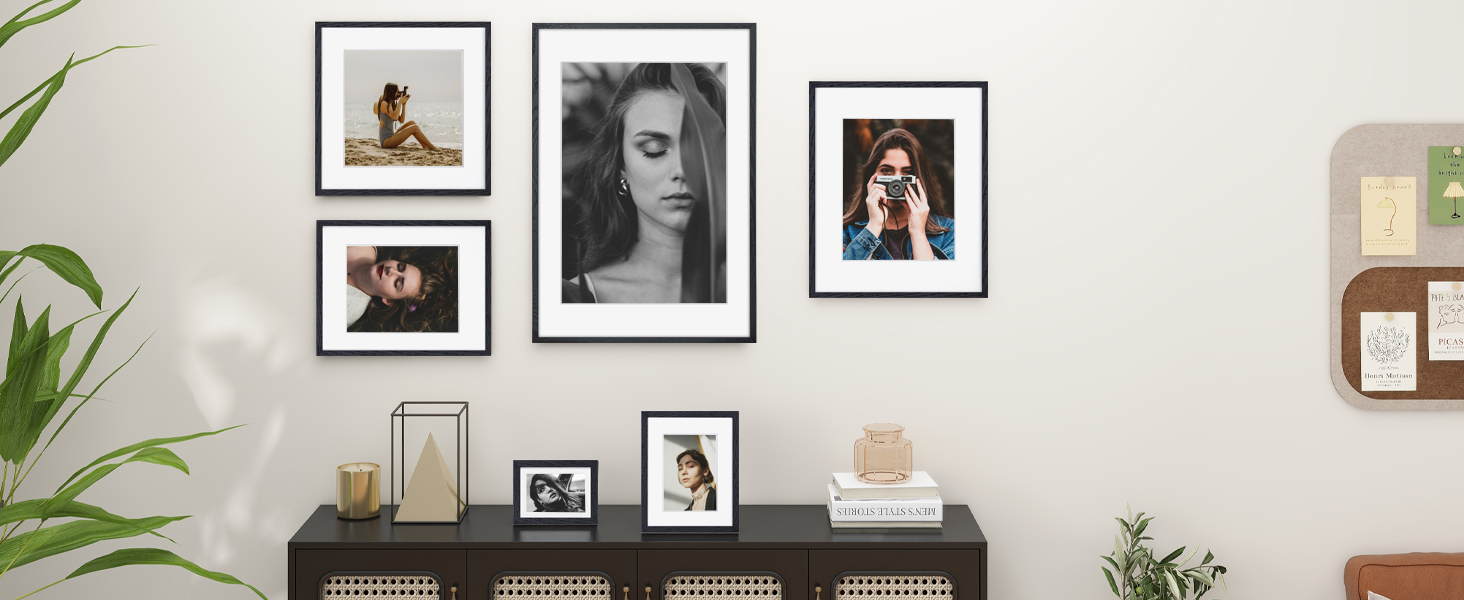 5x7 Picture Frame for Wall, Solid Oak Wood 5 x 7 Picture