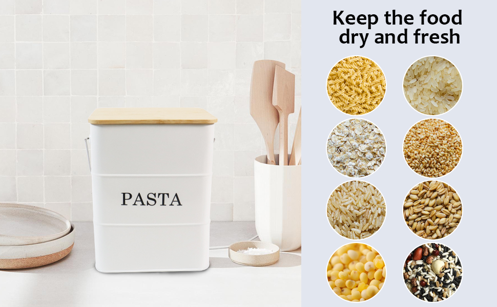 Pasta Box Spaghetti Noodles Container Kitchen Refrigerator Noodle Box Plastic Cover Food With Locking Lids 2 Pack Blue