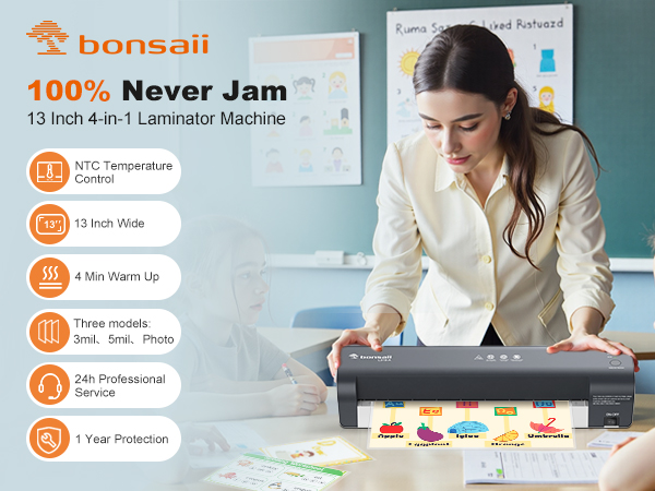Amazon.com : Bonsaii Laminator, 13 Inch 7-in-1 Thermal