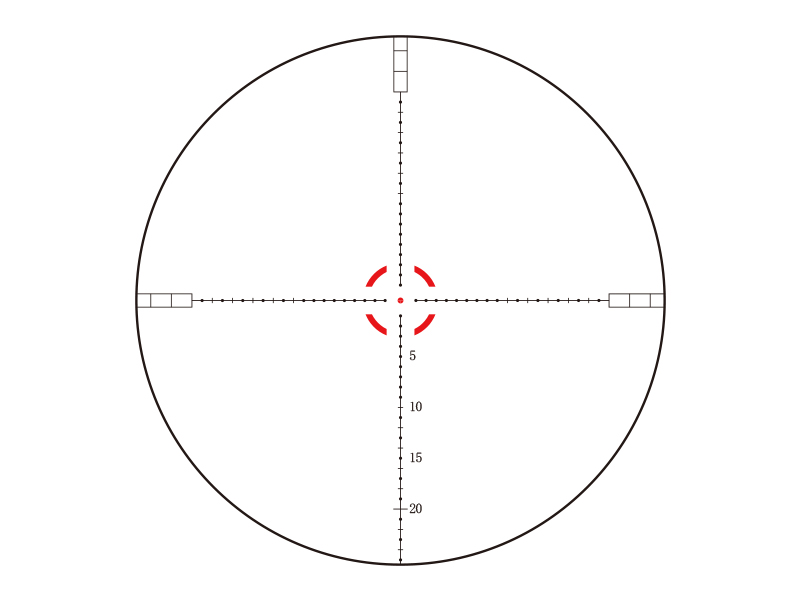 CVLIFE Mil-Dot Illuminated Reticle - CVLIFE JackalHowl 4x30 Compact Rifle Scope