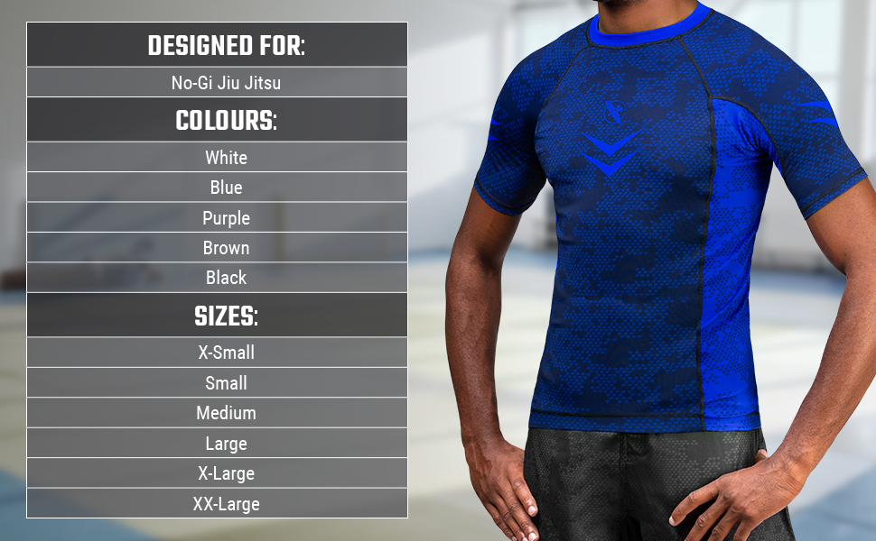 Blue Hayabusa Ranked BJJ Rash Guard