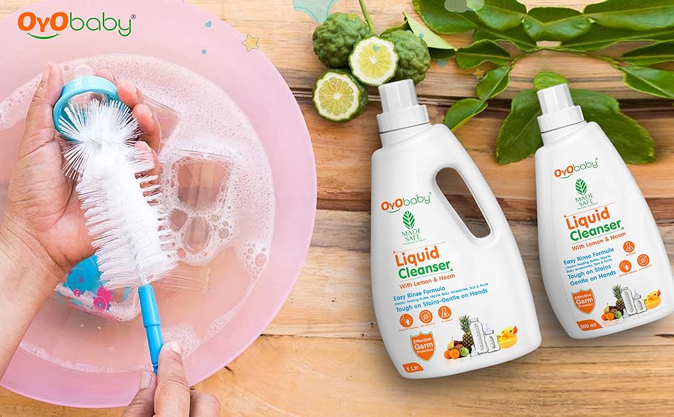 baby dish and bottle, baby utensil cleaning liquid, bottle cleaner liquid for baby