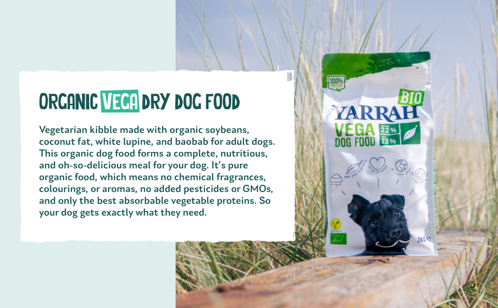 YARRAH VEGA Vegetarian Organic Dry Dog Food suitable for all adult