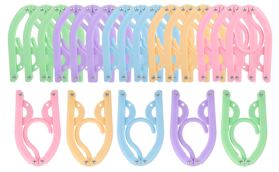 20 PCS Coat Hangers Adult Space Saving Hangers YSTP Portable Folding