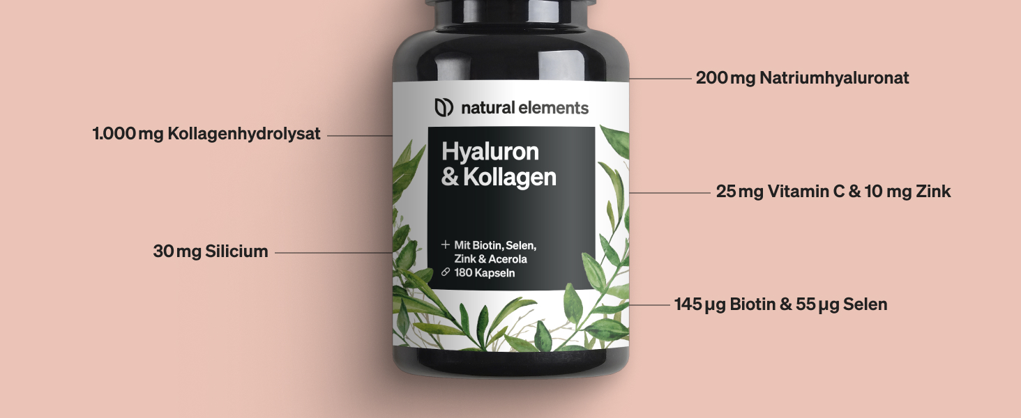 kollagen hyaluron hyaluronsäure collagen kollagenkapseln hyaloronkapseln kapseln & und hochdosiert