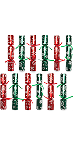 Red and Green Snowflake Design Party Table