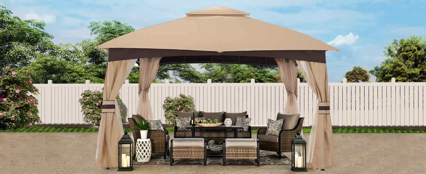 ABCCANOPY 8x8 Outdoor Gazebo Patio Gazebo with Mosquito