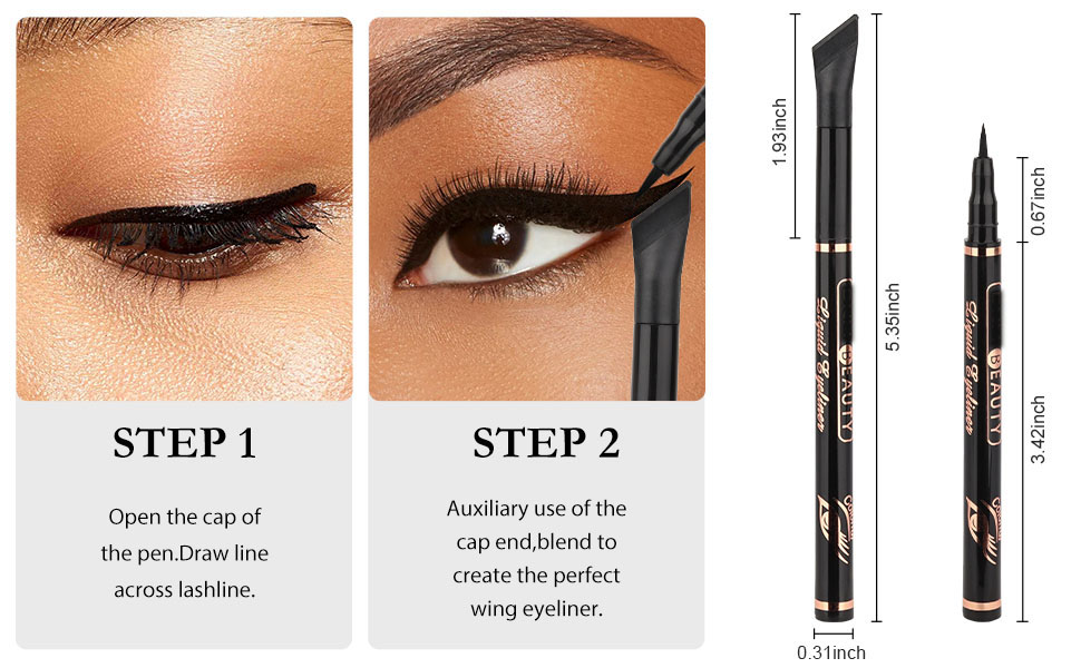 6 Pcs Eyeliner, Black Blue Violet Nordic Purple White Red Brown Liquid Wing Stamp Eye Pencil Makeup Color for Woman 6 Eyeliner, Black Blue Violet Nordic Purple White Red Brown Liquid Wing Stamp Eye Pencil Makeup Color