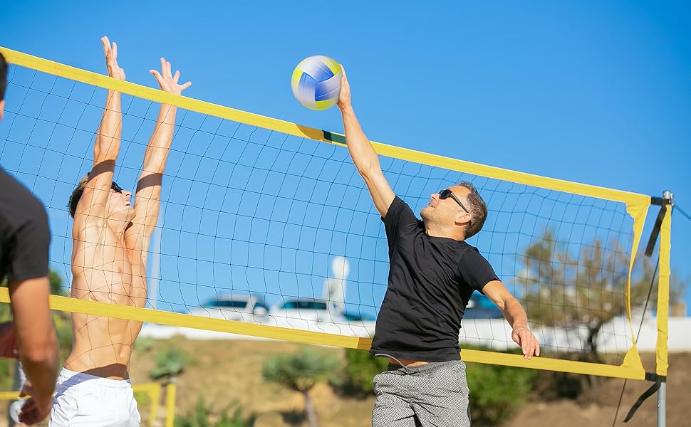 Volleyball Size 5 PU Leather Yellow Blue Soft Indoor Outdoor Volleyballs