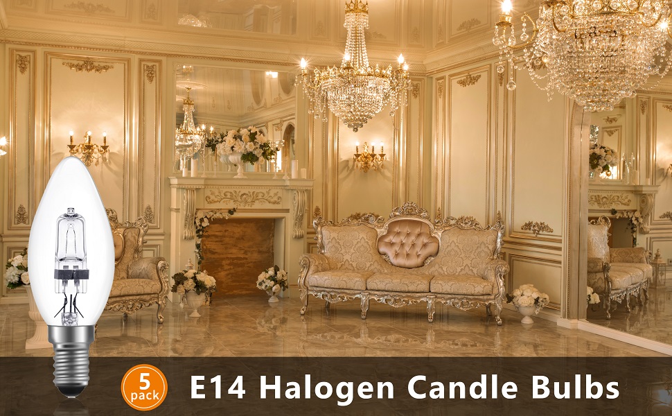 Klarlight E14 Edison Screw Candle Light Bulbs 60W, Dimmable E14 SES