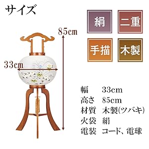 Amazon｜お仏壇のはせがわ 盆提灯 行灯 11号 夏模様 8433HS541