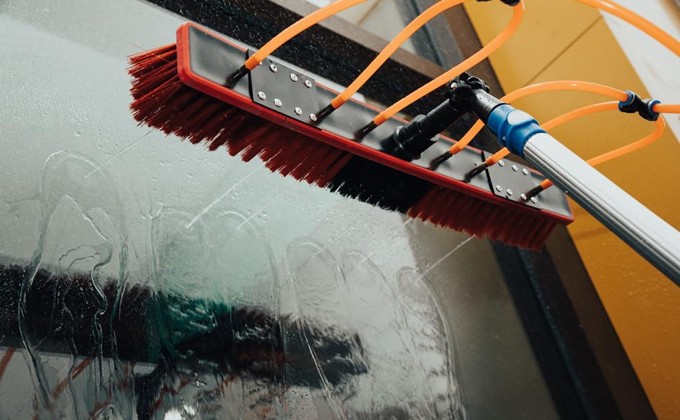 Water Fed Pole Kit, 40 FT Adjustable Window Cleaning Pole