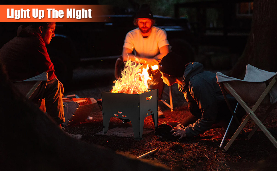 QuliMetal Portable Wood Burning Fire Pit with Storage Bag