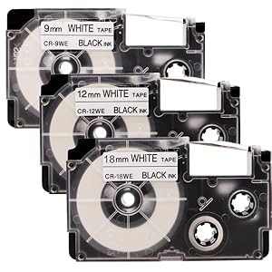 Amazon | Airmall カシオ ネームランド テープ 9mm 12mm 18mm 白