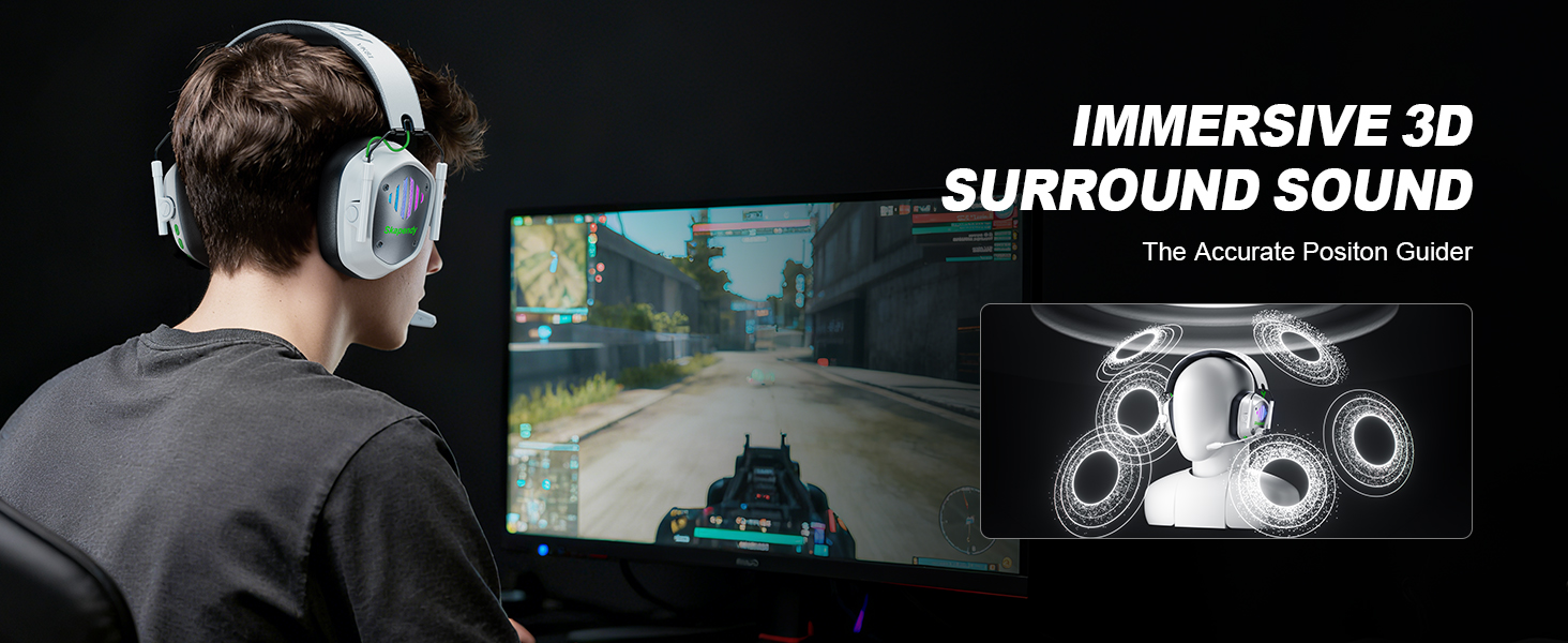 SKAPENDY VK81 Wireless Gaming Headset