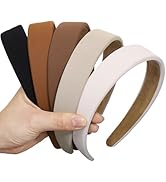 obeoby Headbands for Women, 5Pcs Trendy Non Slip Headband Cute Wide Head Bands Fashion Hard Head ...