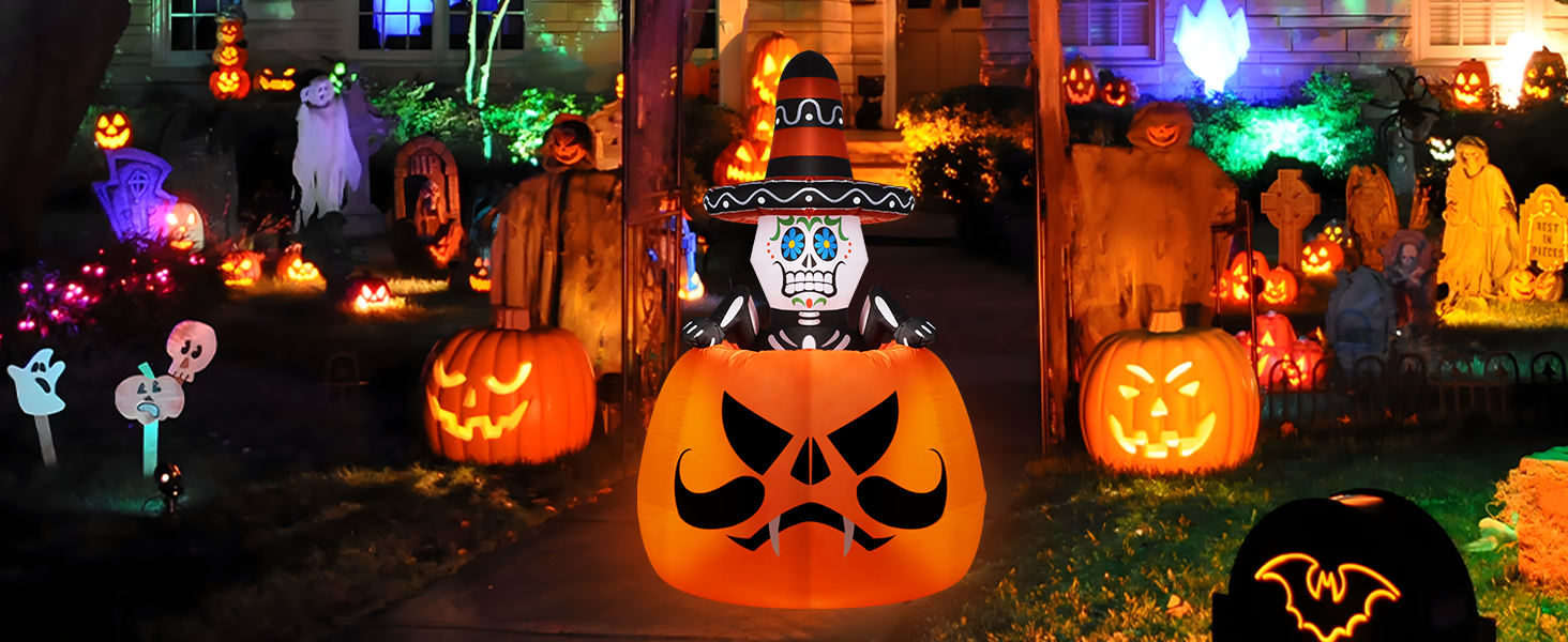 TQSAYHOB Halloween Inflatables, 6 FT Outdoor Halloween Blow