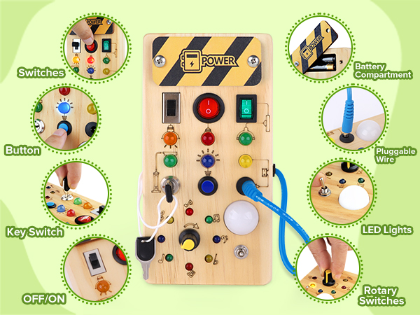 LET'S GO BOARD! 1〜6セット Amazon.com: wakeInsa Busy Board with led Light， Sorting