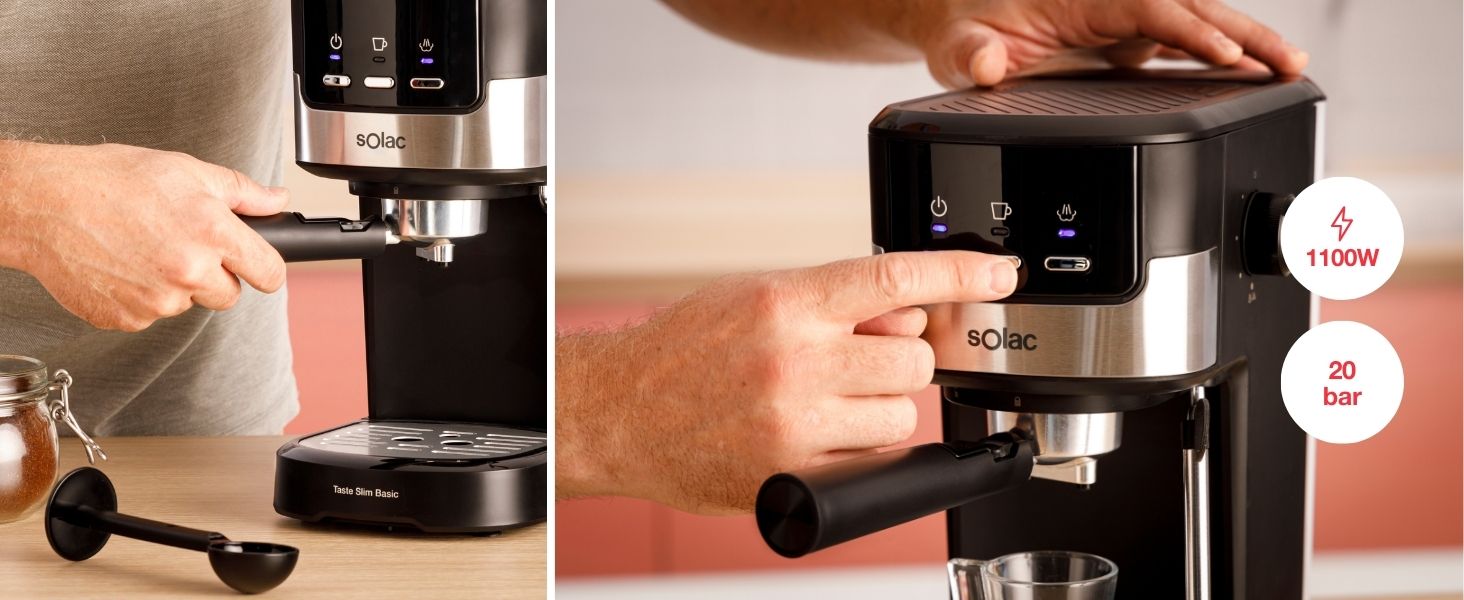 Cafetera Espresso, Solac, Taste Slim Basic
