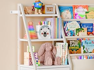 kids bookshelf and toy storage