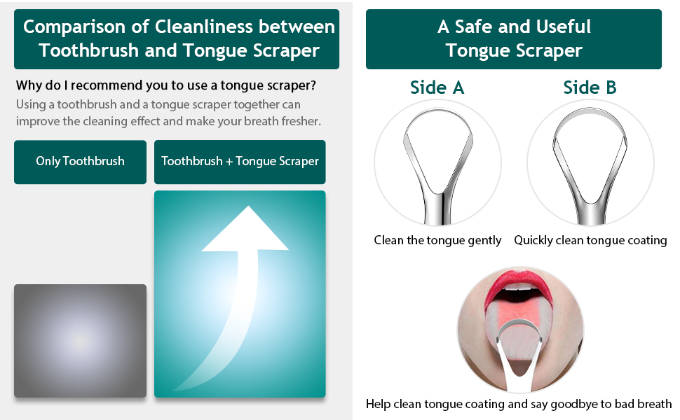 stainless steel tongue scraper