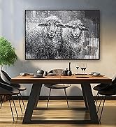 Animal Wall Art Decor Farmhouse Sheep Picture Large Size Modern Farmhouse Decor Vintage Rustic Fa...