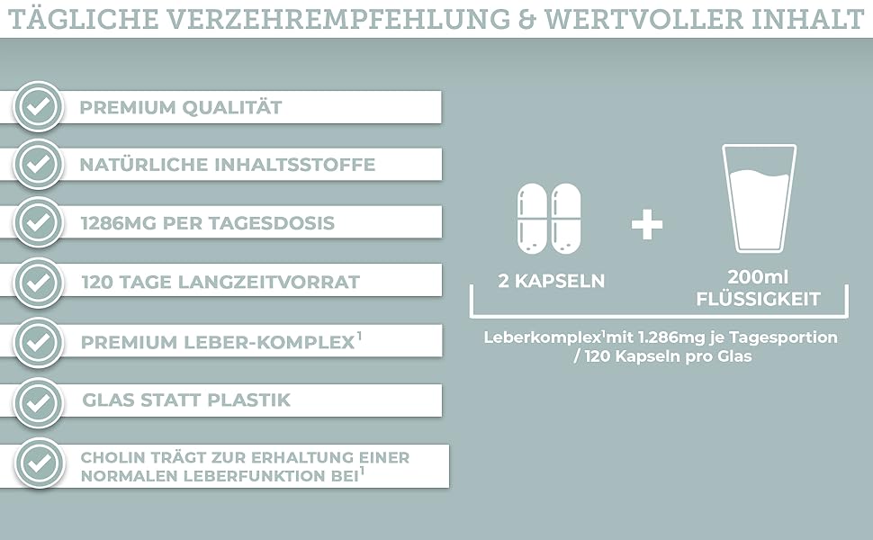 Leber Komplex Entgiftung Detox Kapseln