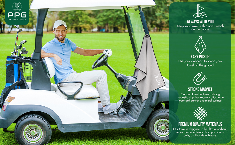 PIN Point Golf Premium Golf Towel Durable