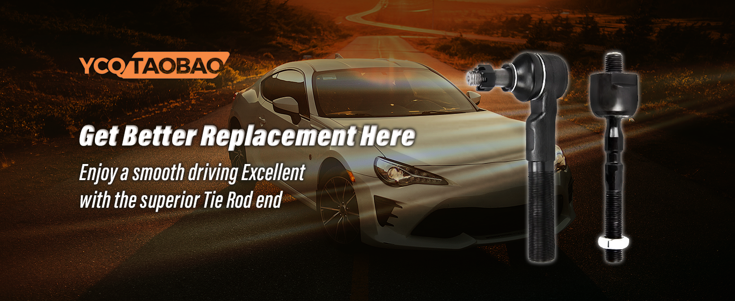 2 Front Tie Rod End Kit,Inner Tie Rod End Compatible with