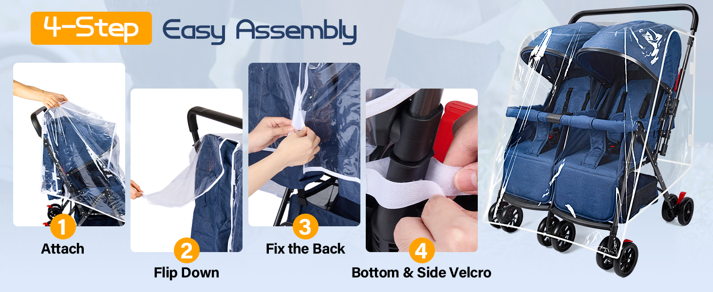 double stroller rain cover