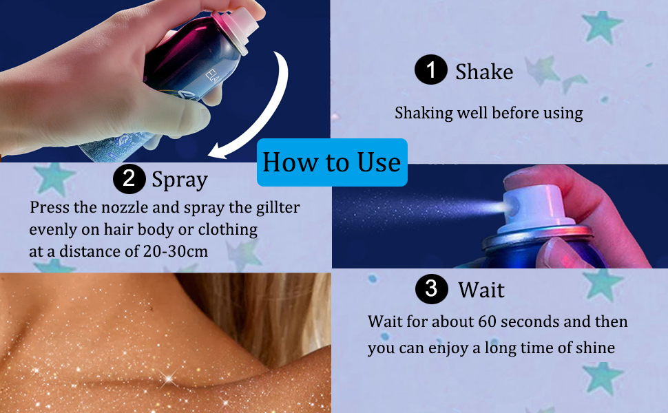 Glitter spray
