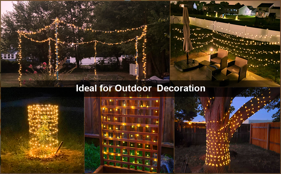 Dalugo Solar Fairy Lights Outdoor, 12M/40Ft 120 LED Solar String Lights