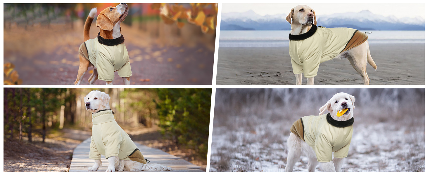 OUOBOB Dog Coat, Small Dog Winter Coat, Waterproof Dog