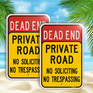 dead end private drive,dead end private property sign