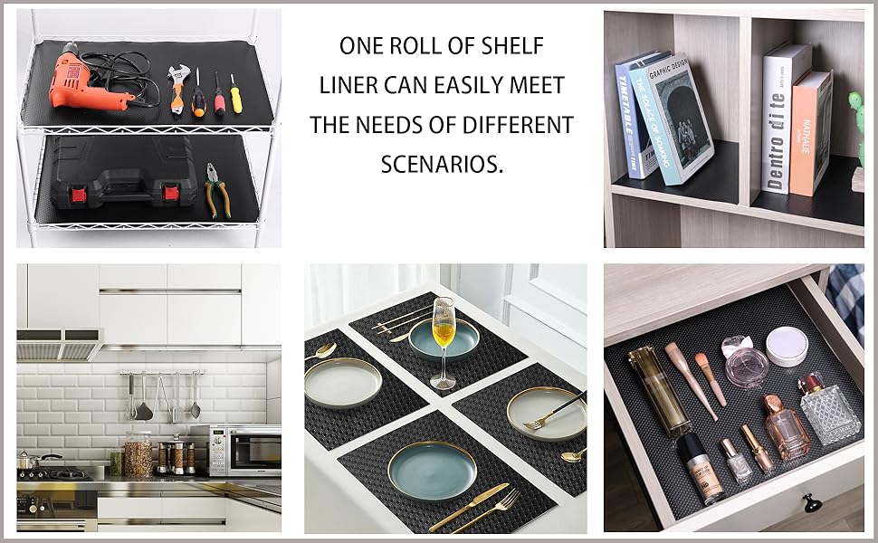 Janeart Pantry Shelf Liners for Wire Shelving Thick Shelf Liner Roll, EVA