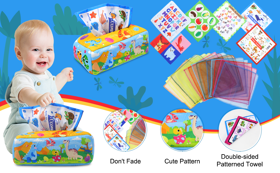 Baby Toy Tissue Box, Baby Toys 6 Months Plus, Baby Tissue Box Toy 612