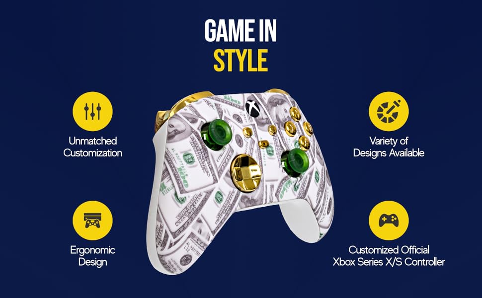 Crazy Controllerz Customz series controllers offer a wide variety of different designs options