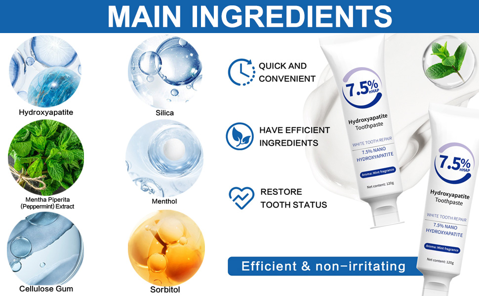 Hydroxyapatite Toothpastes for Enamel Protection and Tooth Strengthening