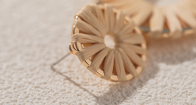 handmade raffia earrings