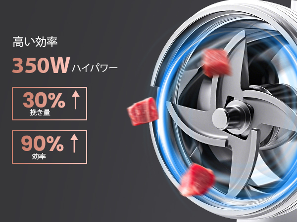 Huanyu 電動ミートミンサー 350W ソーセージノズル/プレート3枚付 Huanyu 電動ミートミンサー 350W ソーセージノズル/プレート3枚
