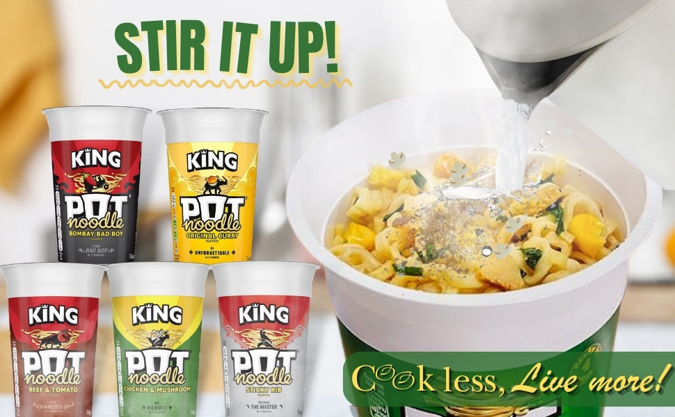 Noodles Multipack Bundle With Pot Noodle 3x Beef and Tomato, 3x Chicken