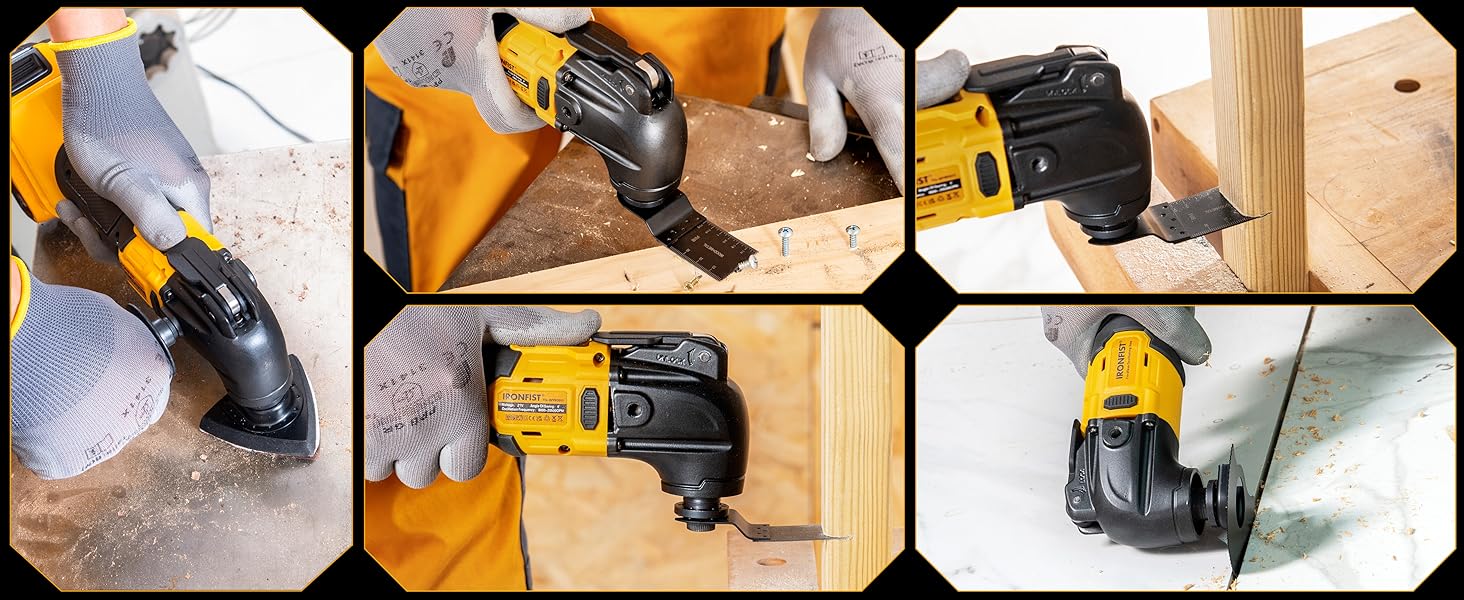 IRONFIST Cordless Oscillating Tool for DEWALT 20V MAX Battery